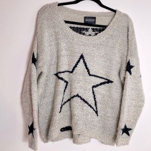 Maddison Black Star Oversized Sweater